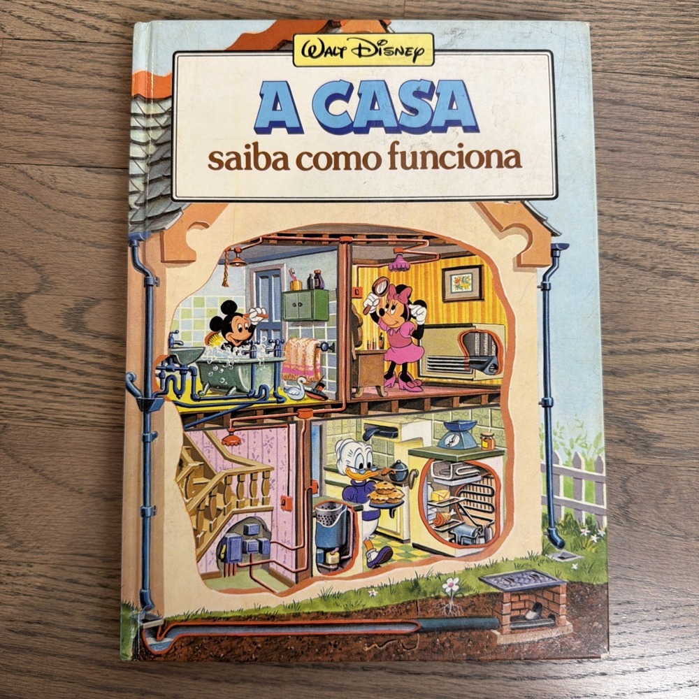 Vtg 1982 WALT DISNEY'S A Casa Saiba Funciona How It Works In The Home Portuguese